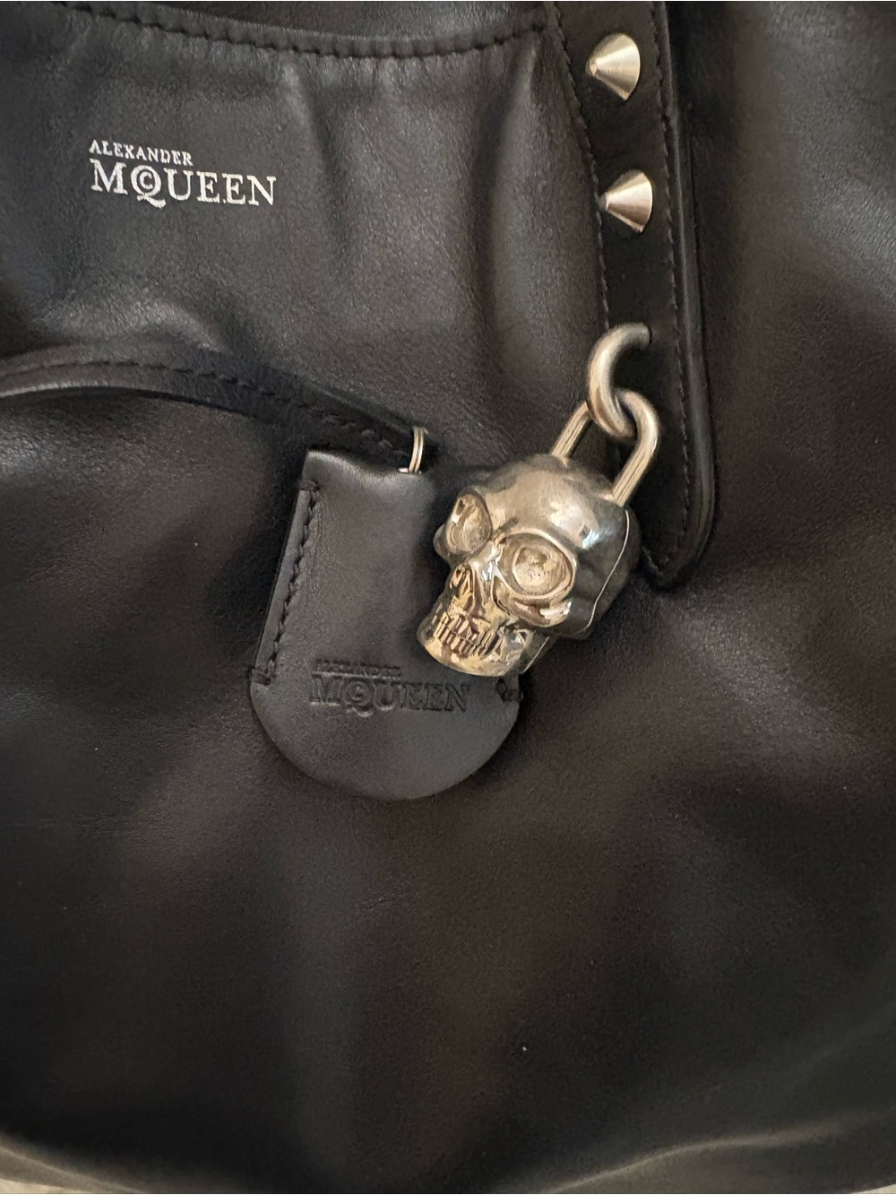 Authentic Alexander McQueen Studded Leather Tote - Picture 6 of 15